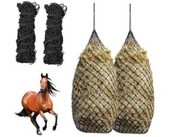 Allecto Plus - Hooiennet voor Paarden 2 Stuks Fijnmazig - Voorkomt Verspilling - Groot 10 kg - Diervriendelijke Voeding - Verbeterde Spijsvertering - Ideaal Voor Onderweg