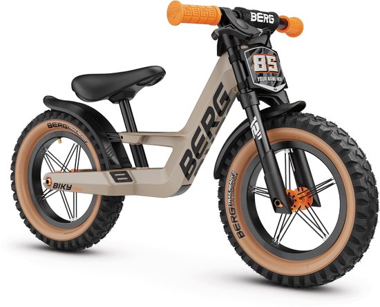 BERG Biky Trail Loopfiets - 12 inch - Lichtgewicht magnesium frame - Incl. Handrem - Verstelbaar zadel - 2 tot 5 jaar - Sand