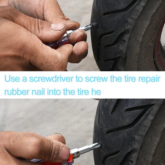 Bandenreparatie rubberen spijkers - bandenreparatiespijkers, autobanden reparatieset, draagbare reparatiespijkers | schroeven, banden, snelle pech reparatie gereedschap voor auto, elektrische fiets