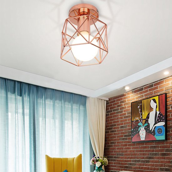 JHY DESIGN Hangende Batterijbediende Lamp, Metaal Kooi Tafellamp Decoratief 19 cm Hoog Draadloze Batterijlamp voor Bruiloften, Slaapkamer, Woonkamer, Terras Buiten (met Jute Touw Handvat
