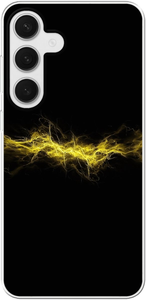 Telefoonhoesje Geschikt voor Samsung Galaxy S25 Plus hoesje - Gaming - Elektriciteit - Geel - Energie - Siliconen Telefoonhoesje Telefoonhoesje