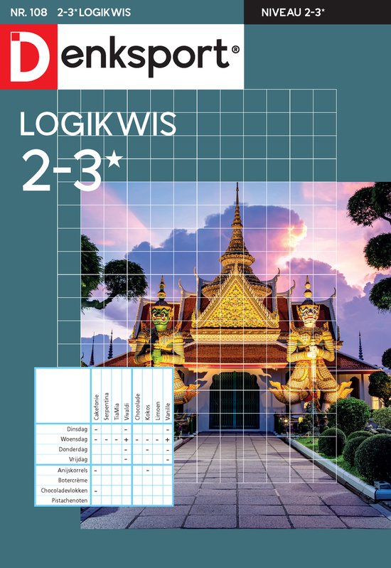 Denksport Puzzelboek Logikwis 2-3*, editie 108