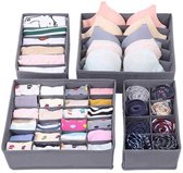 Bol.com Lade Organizer - ladeverdeler - 4 stuks - kast organizer - Opbergbox - Opbergsysteem 45 vakken - Ondergoed / Sokken / Sh... aanbieding