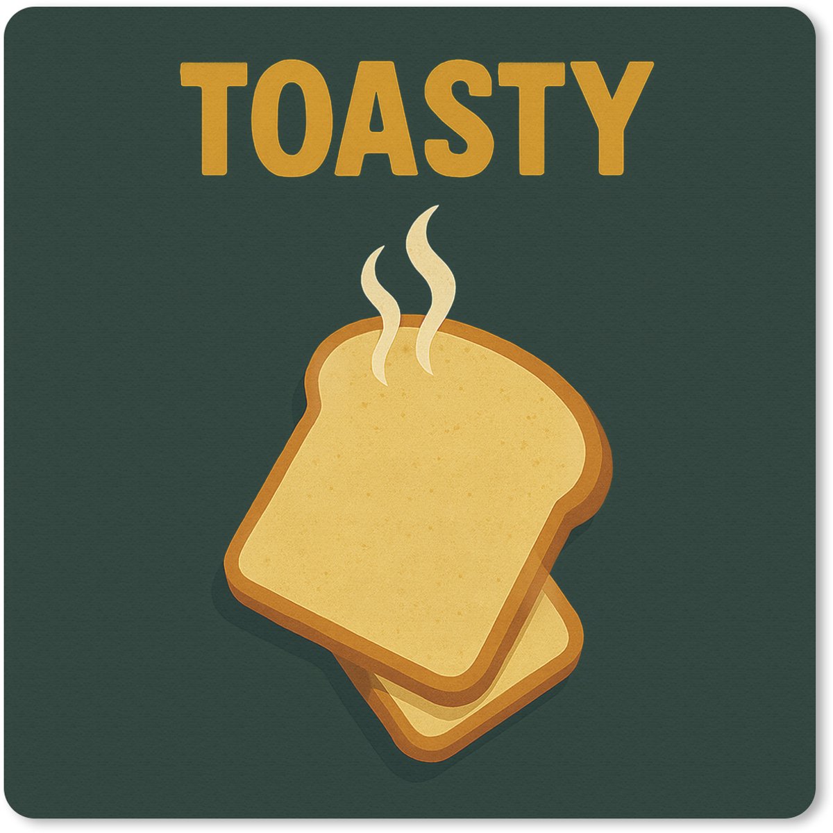 Muismat 30x30 cm - Mousepad Brood - Tosti - Groen - Minimalistisch - Muismatten