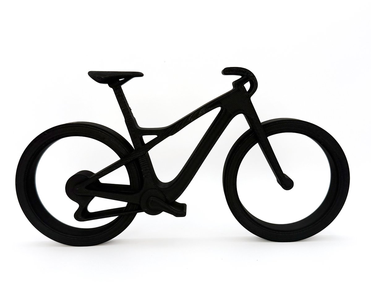 Mountainbike - decoratie - zwart - 20 cm breed