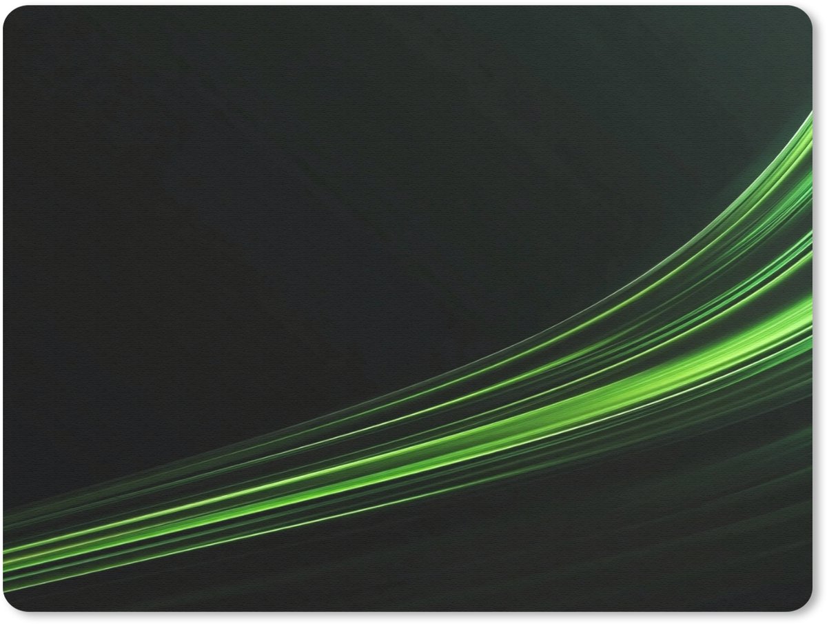 Muismat 23x19 cm - Mousepad Gaming - Lijnen - Boog - Groen - Muismatten