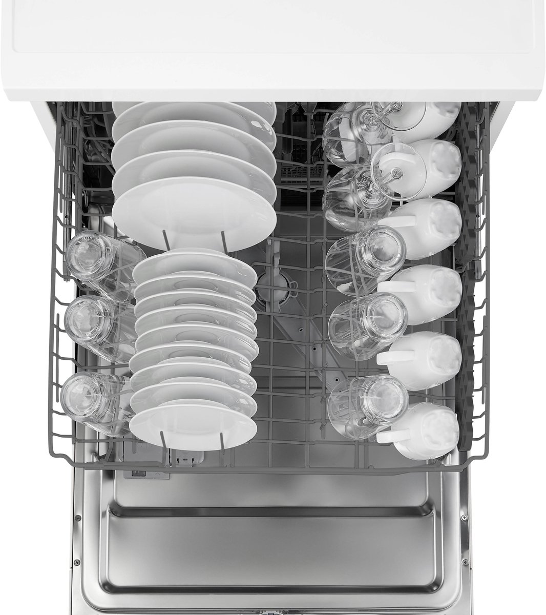 Inventum VVW6008AW vaatwasser - 12 couverts - Bestekmand - 5 programma’s - Deur opent automatisch - Startuitstel - Energielabel D - Vrijstaand - Wit — afbeelding 4