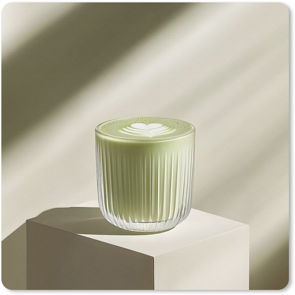 Muismat 30x30 cm - Mousepad Matcha - Glas - Groen - Minimalistisch - Muismatten