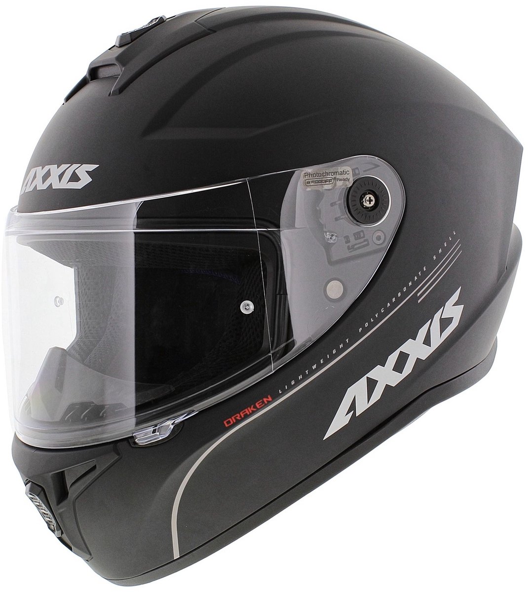 Axxis Draken helm solid mat zwart XS