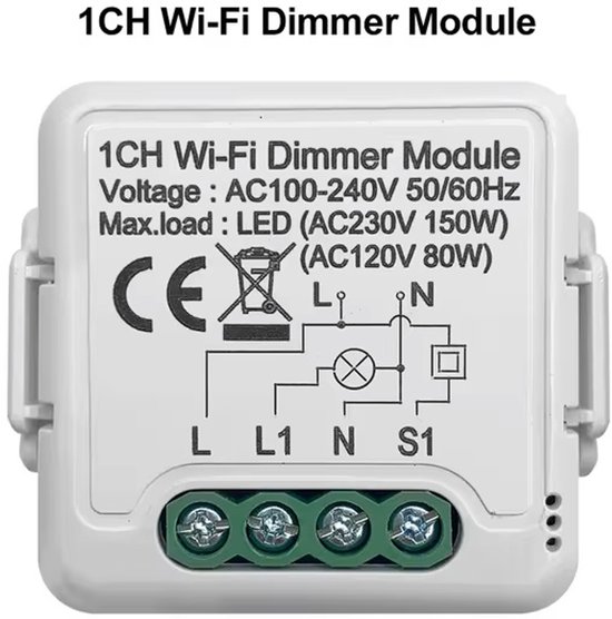 Foto: Slimme led dimmer module draadloos dimmen via app alexa google home