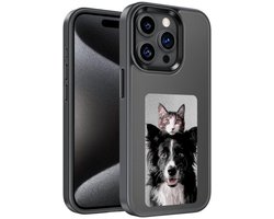NFC Telefoon Hoesje - DIY Foto Inkt - iPhone 16 Pro - Grijs - Telefoon - Telefoonhoesjes - Smart E-Ink Scherm - Digitale Fotolijst - Aventra Custom NFC hoesje