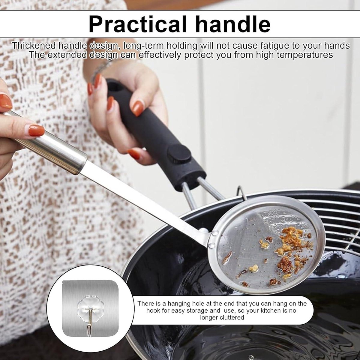 MINZHI Tamis à Farine à Une Main, Double Couche En Acier Inoxydable, Pour Farine, Sucre Glace, Poudre D'amandes