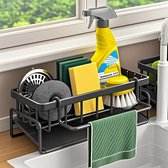 Ibenzoa® Slimme Spoelbak Organizer met Zelfledigende Afvoer en Ruimtebesparend Ontwerp voor Keuken en Badkamer