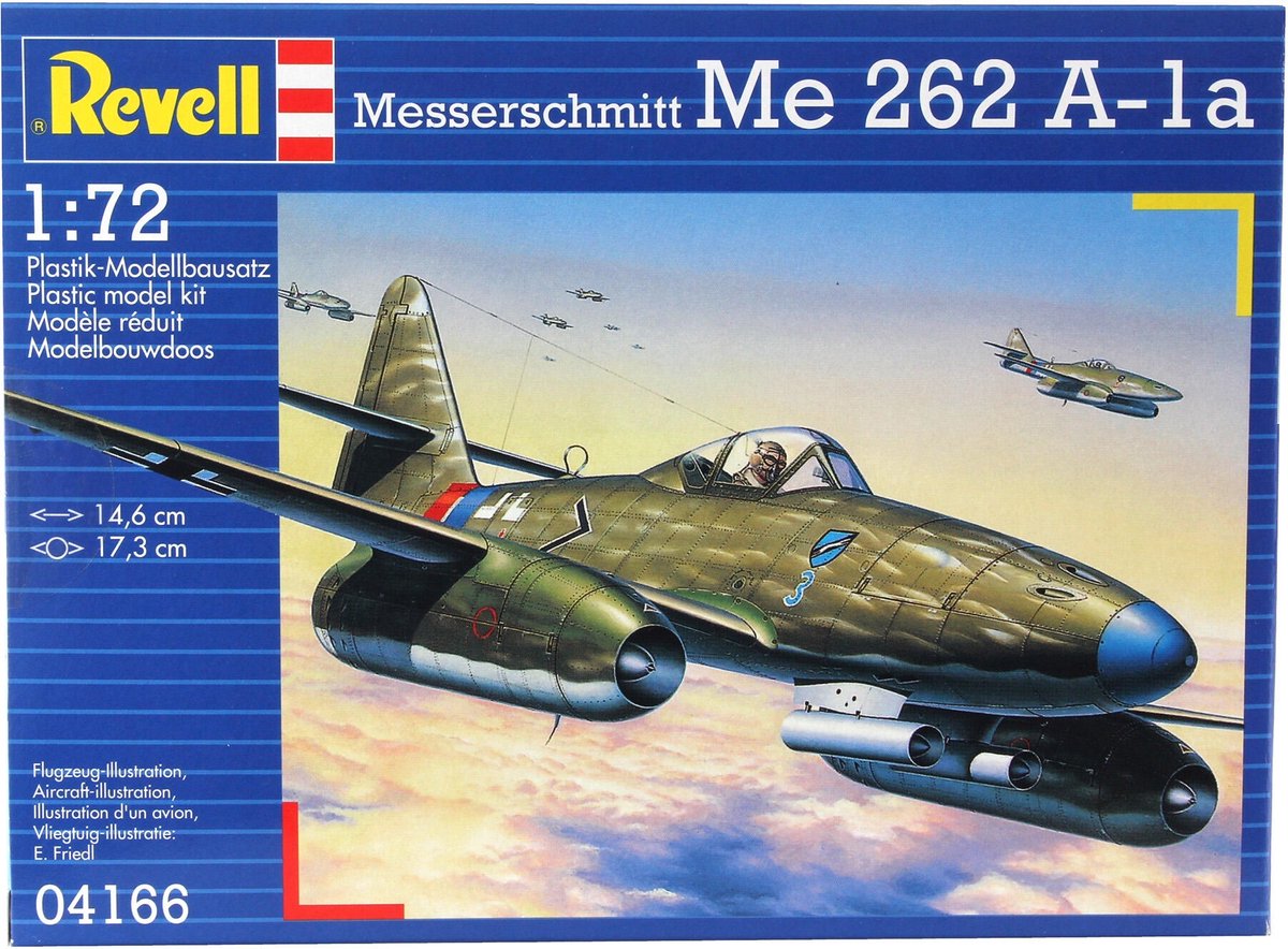 Revell Modelbouwpakket Militaire voertuigen - 04166 Messerschmitt Me 262 A1a Plastic - 1:72 - Modelbouw
