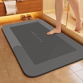 Momo Lifestyle Stenen schotel droogmat diatomeeënaarde droogmat voor aanrecht, super absorberend, sneldrogend 40 x 35,75 cm, mistig grijs