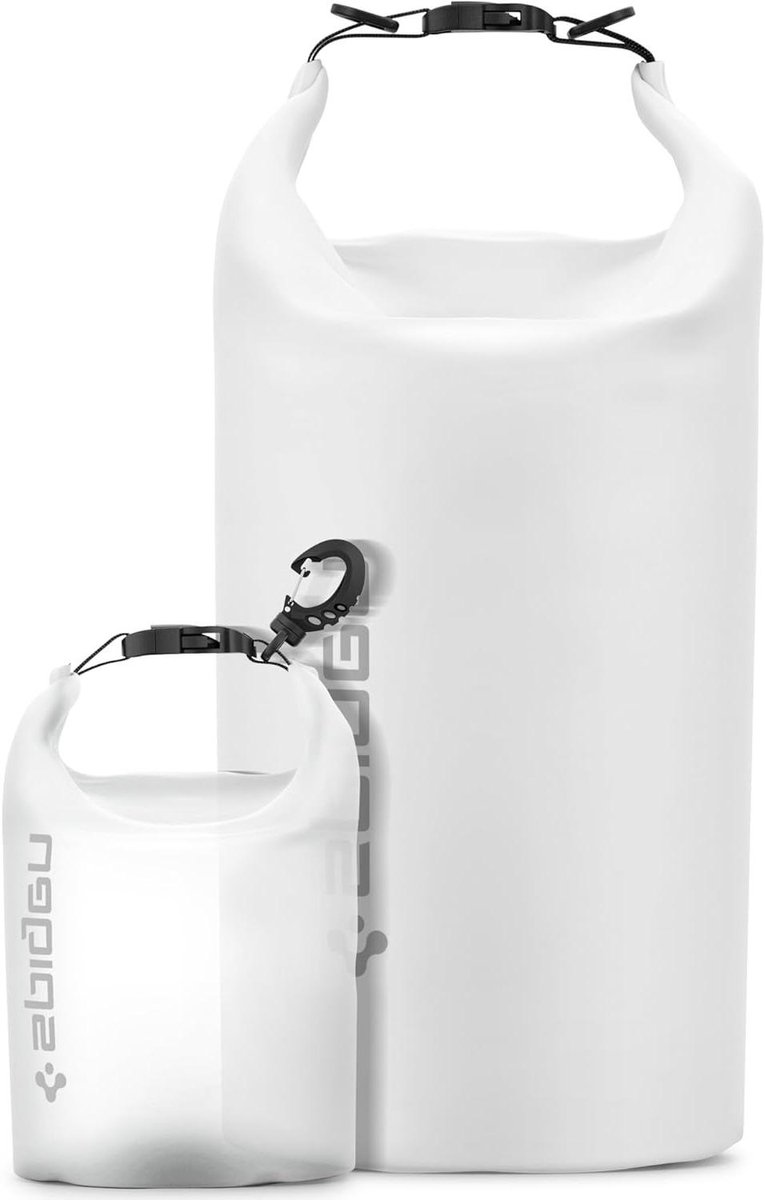Waterdichte Tas Set [20L+2L] Dry Bag Rugzak Pouch voor Strand Zwemmen Camping Varen Kajakken - Snow White