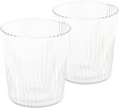 Paveau White Haven - Ribbed Waterglazen - 2 Stuks - Duurzaam Borosilicaatglas