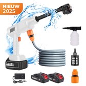 Golermo Draadloze Hogedrukreiniger – Met Lithium-Ion Accu – 24V – Incl. Spuitlans & Accessoires – Compact & Krachtig – Voor Auto, Tuin, Terras