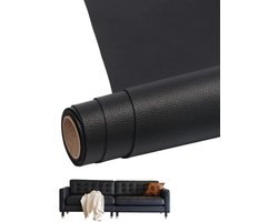 Kunstlederen reparatieset - Zelfklevend zwart PU-kunstleer - Waterdicht - Meubelrenovatie - Voor banken, auto's en handtassen - Schimmelbestendig - 35 x 137 cm - Leerreparatie - Duurzaam - Eenvoudig te gebruiken