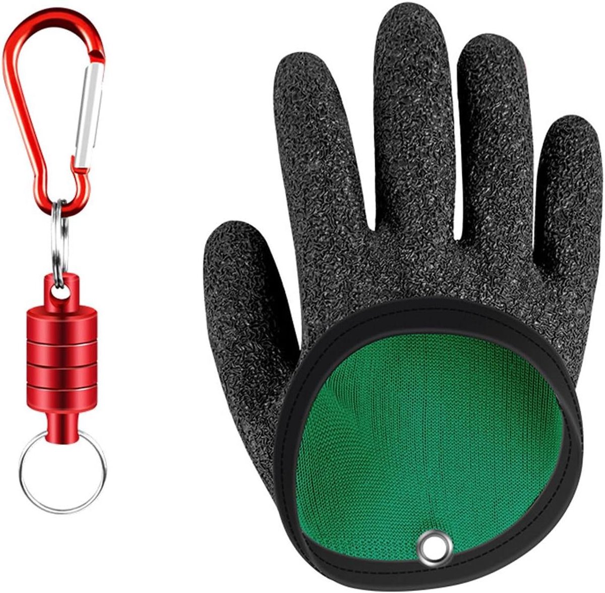 Steekvaste vishandschoenen met magneetsluiting voor snoekbaars - Links - Veilig en waterdicht - Bestendig tegen beten - Ideaal voor vissen