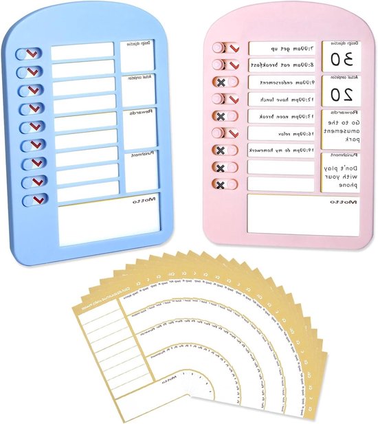 60 vellen weekplanner, 24,5 x 17,5 cm, bureauonderlegger, dagplanner, to-do- lijst, zonder vaste datum, voor familie, school, kantoor