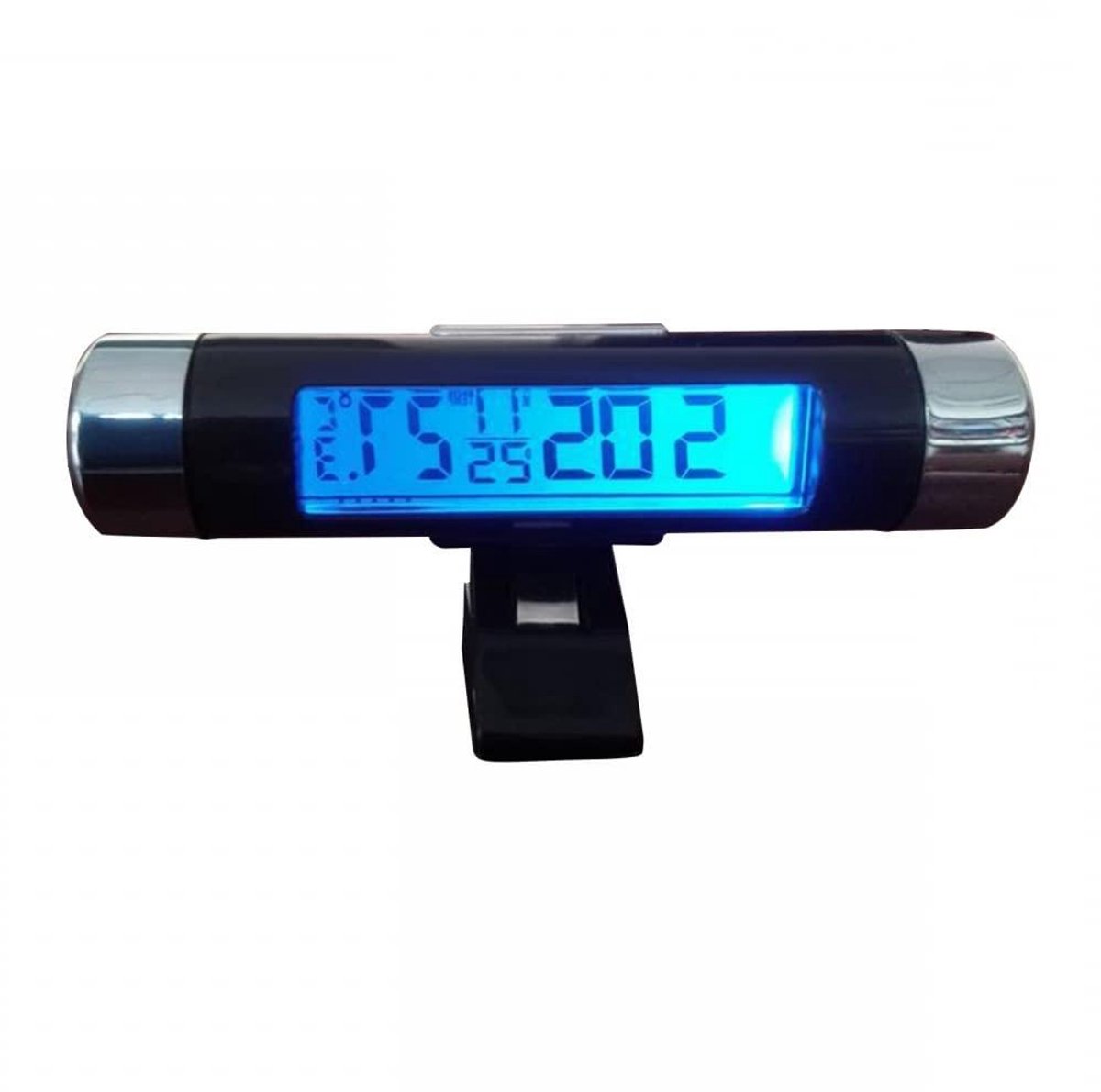 Digitale Auto Klok met Thermometer - Temperatuurmeter LED Display voor Auto Dashboard - 3-in-1 Design - Universeel Geschikt - Nauwkeurige Temperatuurmeting