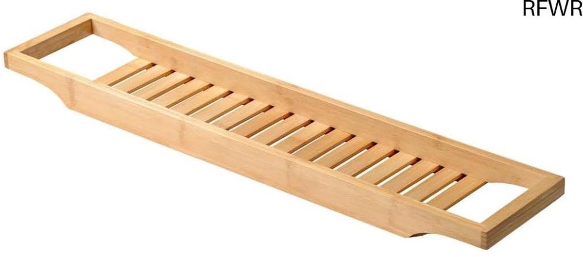 RFWR® Badrekje voor in bad - FSC Bamboe - 70 cm lang - Badplank - Badbrug - Praktisch badkameraccessoire