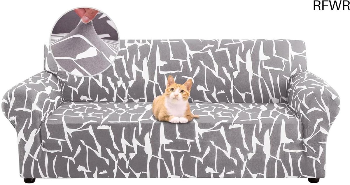 RFWR® Elastische 2-zits bankhoes met antislip en vuilafstotende functie - Universele pasvorm