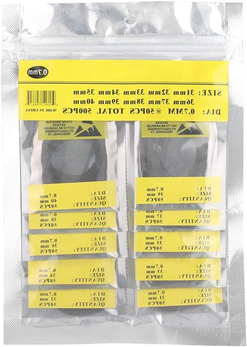 O Ring Horloge Achterkant Afdichting Set 500 Stuks - Rubberen Afdichting Horloge Achterkant - Horloge Reparatie Gereedschap Vervanging voor Horlogemakers - Horloge Reparatie Medewerkers - Universeel Fit - Hoge Kwaliteit.