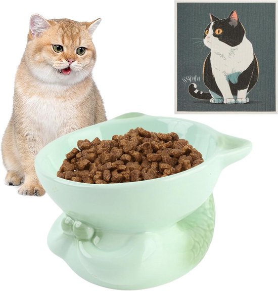 Voerbak Kat 12 cm keramiek Terra - Voerbakken - tuin