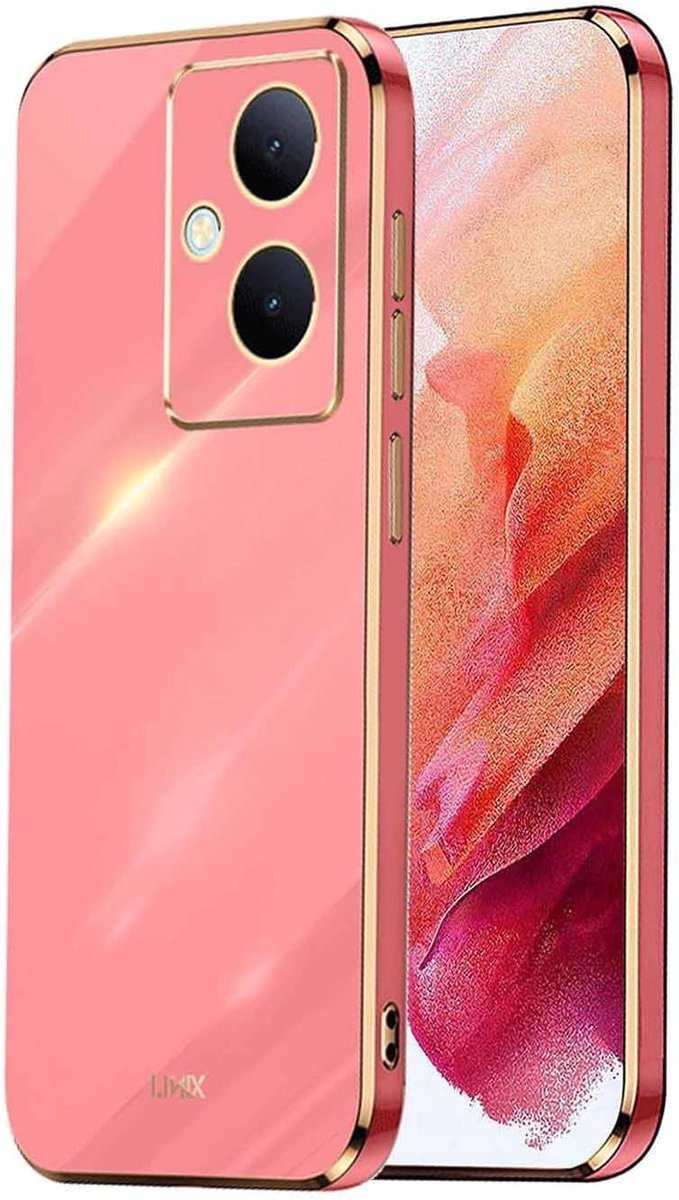 Hoes voor smartphone - Premium kwaliteit - Ultradun - Rood - Schokabsorptie - Beschermhoes - Telefoonhoes - Siliconen TPU - V29 Lite 5G - Zoekwoorden: Hoes, Bescherming.