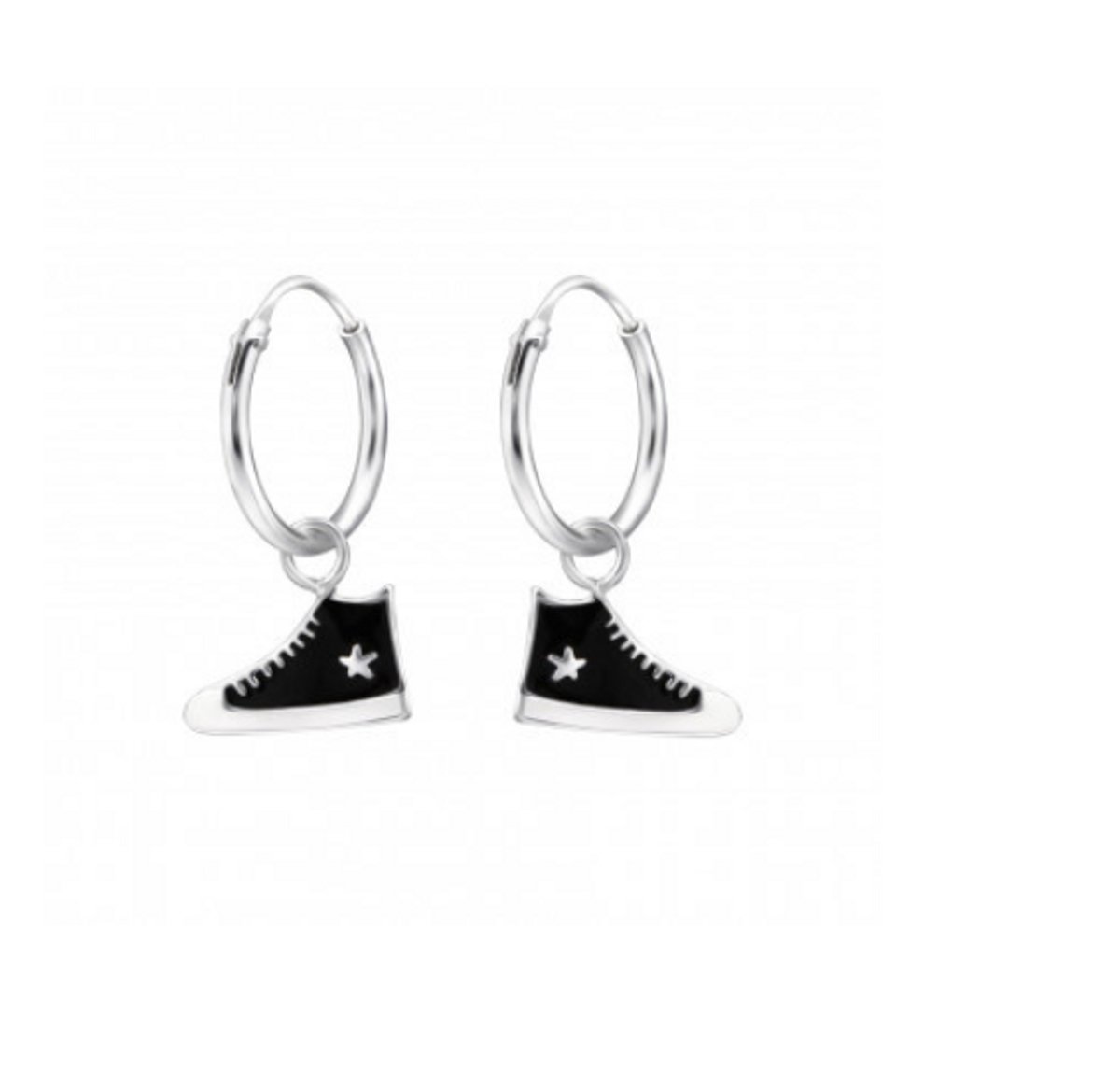 Oorbellen - Kinderoorbellen - 925 Sterling Zilver - Zilver - Sneaker