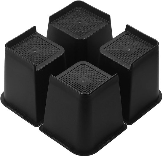 Uping Set van 4 verstelbare bedverhogers Heavy Duty meubelverhogers stapelbare en verstelbare bedmeubelverhogers (5 cm