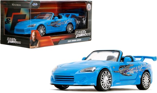 Jada Toys - Fast & Furious - 2001 Honda S2000 Blue - 1:24 | bol