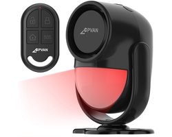 PolderGoods - Bewegingsmelder Alarm - Anti-Diefstal Alarmsysteem Voor Huis - Met Afstandsbediening - 125 db |Camper - Flat - Auto| Zwart