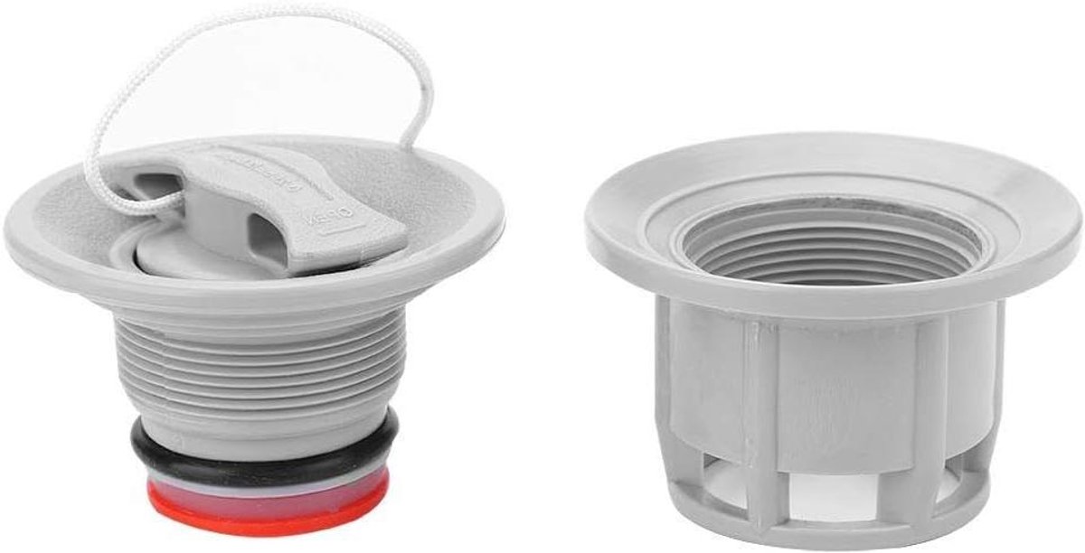 Allecto Plus - Luchtventiel Boot - Opblaasboot Dinghy Kajak Kano - PVC - Grijs - Reserveklep - Vervanging - Bootaccessoire