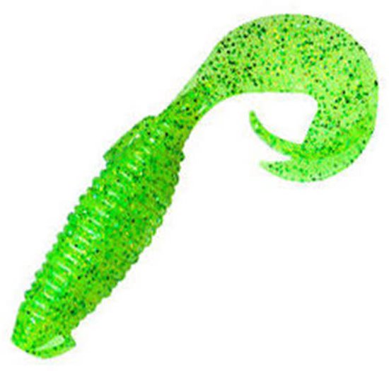 Keitech Flapper Grub 4’’ - 10cm (7 pcs) - Maat : Lime Chartreuse van Keitech — afbeelding 3