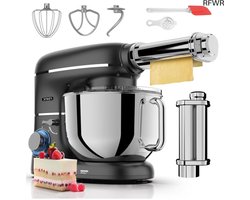 RFWR® Keukenmachine met Pastamachine – 2000W – 6,2L Mengkom – Ideaal voor Vers Pasta