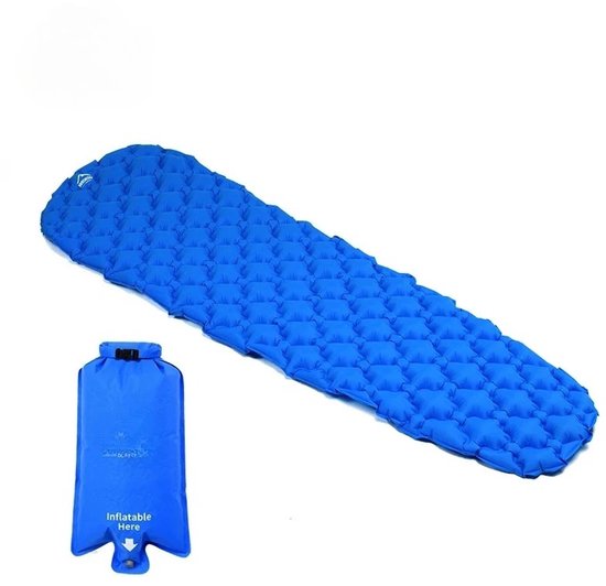 Opblaasbaar Camping Matras - Lichtgewicht Slaapmat - Luchtbed - Camping Matras - Compact Reismatje Voor Outdoor Kamperen - Luchtmat Voor Tent Wandelen Trekking - Nylon TPU Slaapmat - Draagbaar Met Draagtas - 4 Seizoenen Mat van The Friendly Swede — afbeelding 3
