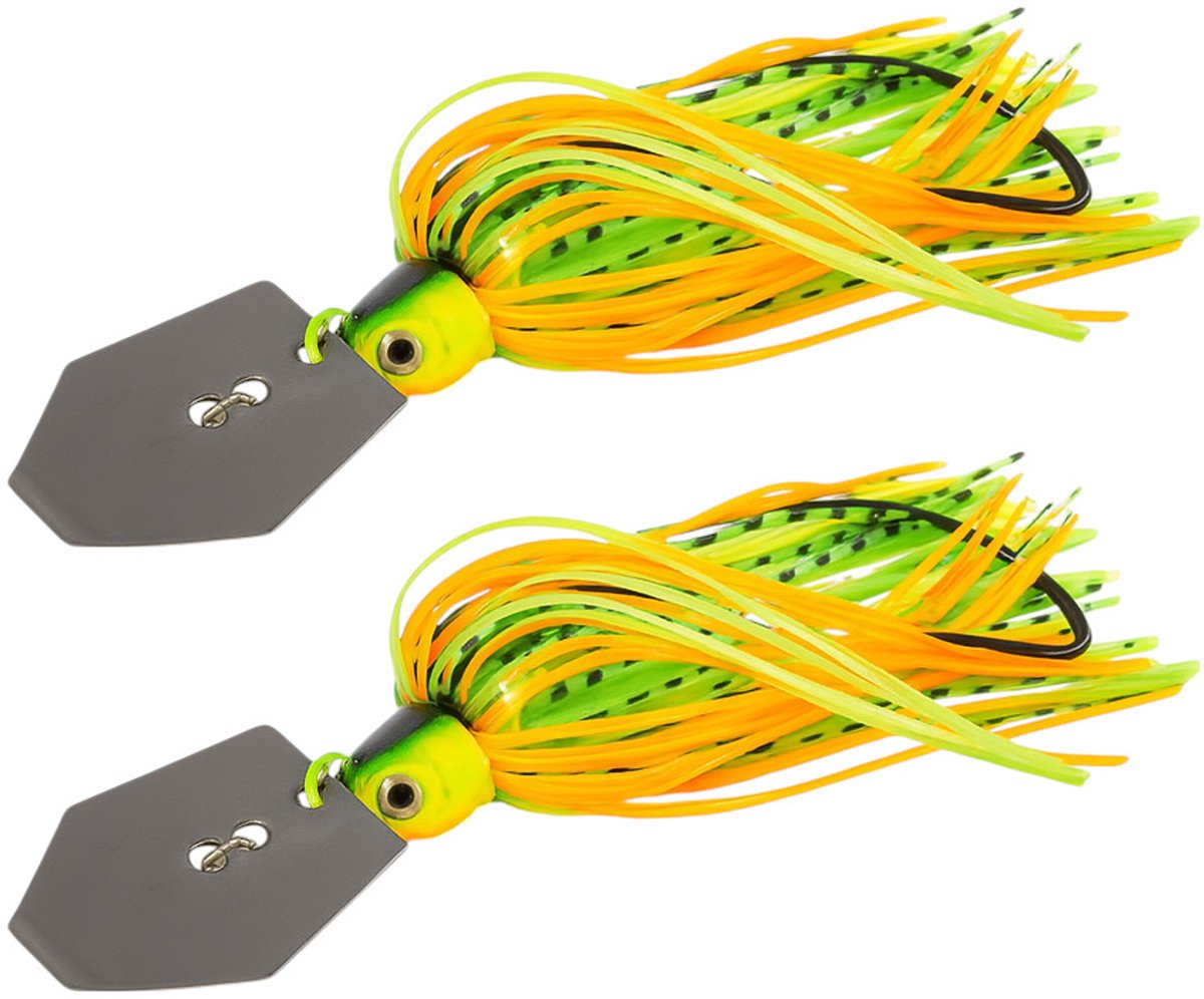 S&D - Kunstaas Rubber Jig - 2 stuks - 11g / 10cm - Roofvissen - Chatterbait met Schoep / Zwemlip - Enkele haak