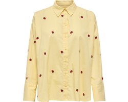 ONLY - ONLNEW LINA GRACE LS EMB SHIRT NOOS WVN - Dames - Blouses