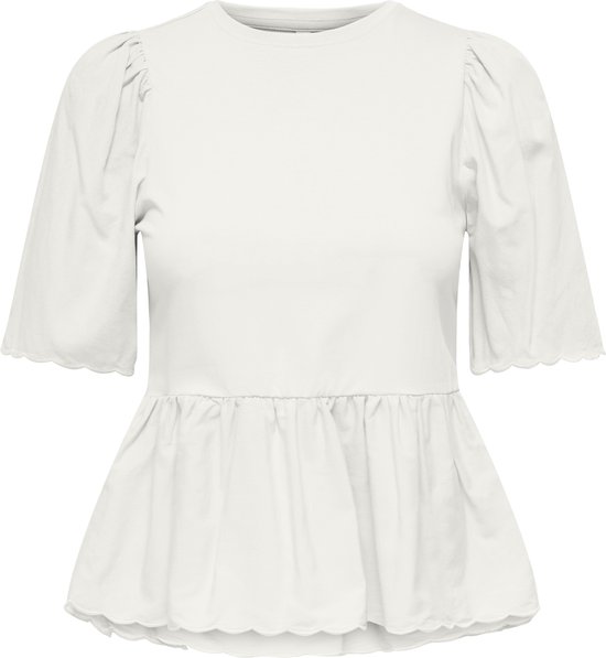 Only Veronika Life SS Mix Peplum Shirt Dames - Maat XL