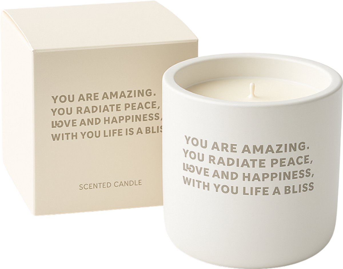 The Gift Label Geurkaars Cemented Candle Beige