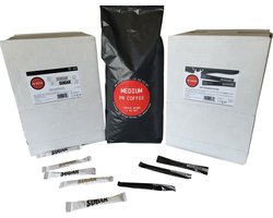 PR Coffee Medium 1 kg koffiebonen + suikersticks 600 st dispenser + creamersticks 600 st dispenser | voordeelset | combi deal