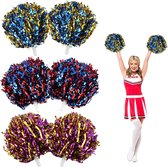 Lot De 6 Pompons De Pom-pom Girl, Pom-pom Girl, Fête Sportive, Accessoire De Danse