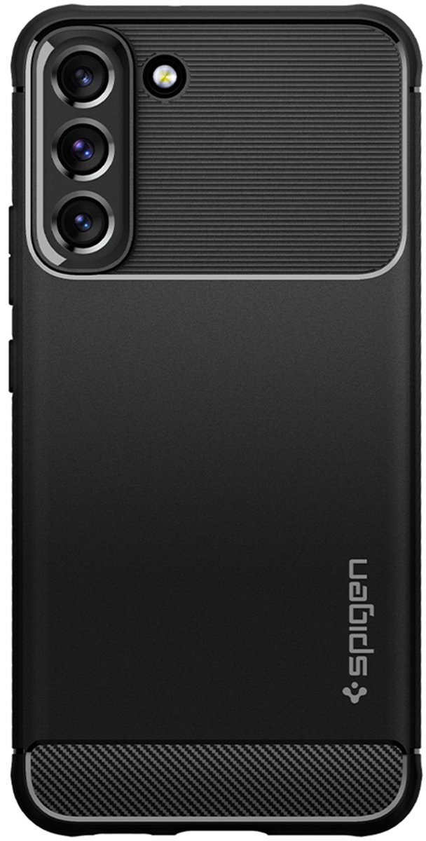 Spigen Rugged Armor Samsung Galaxy S22 Hoesje Back Cover Zwart