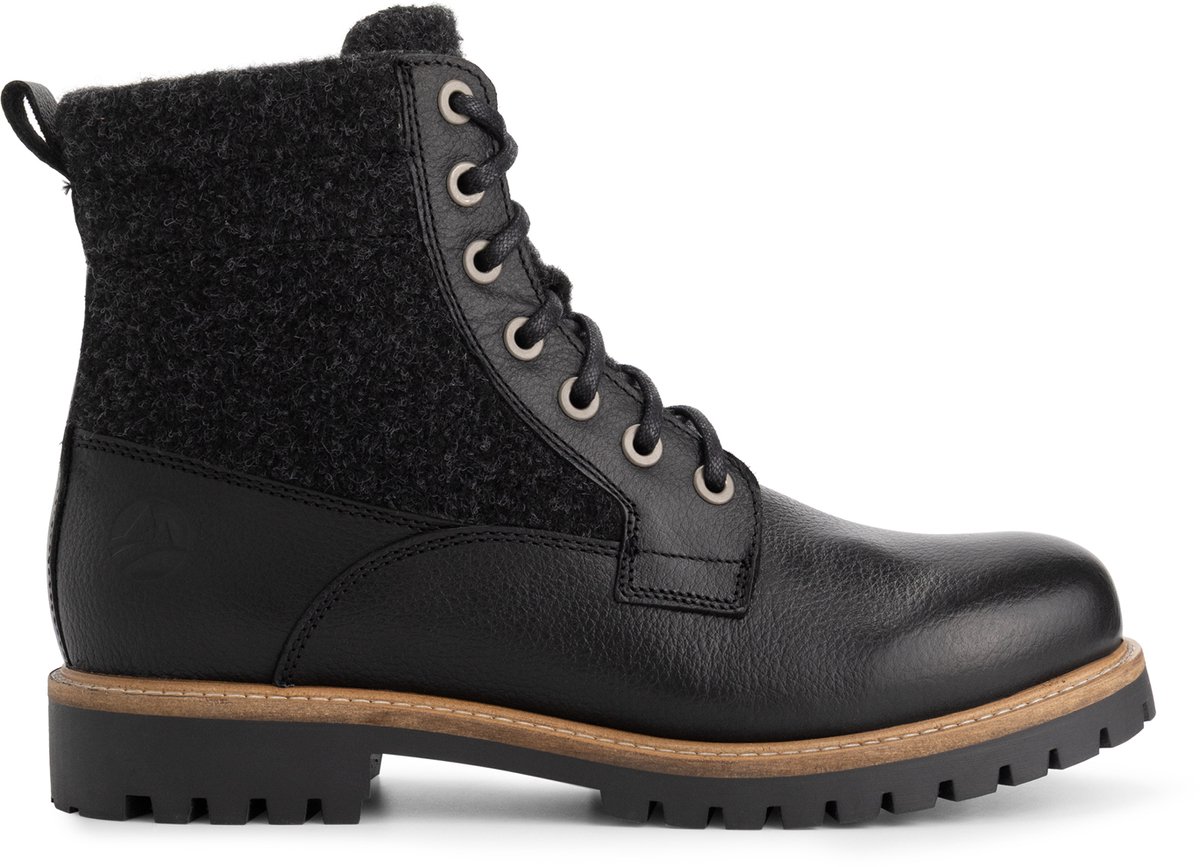 Travelin' Enningdal Heren - Veterboots - Wol/Vilt - Zwart