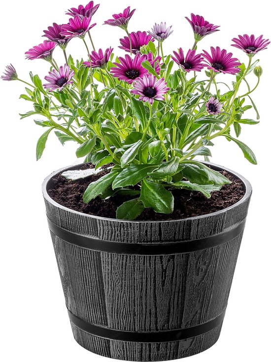 KADAX Bloempot, plastic bloemenbak, ronde plantenbak