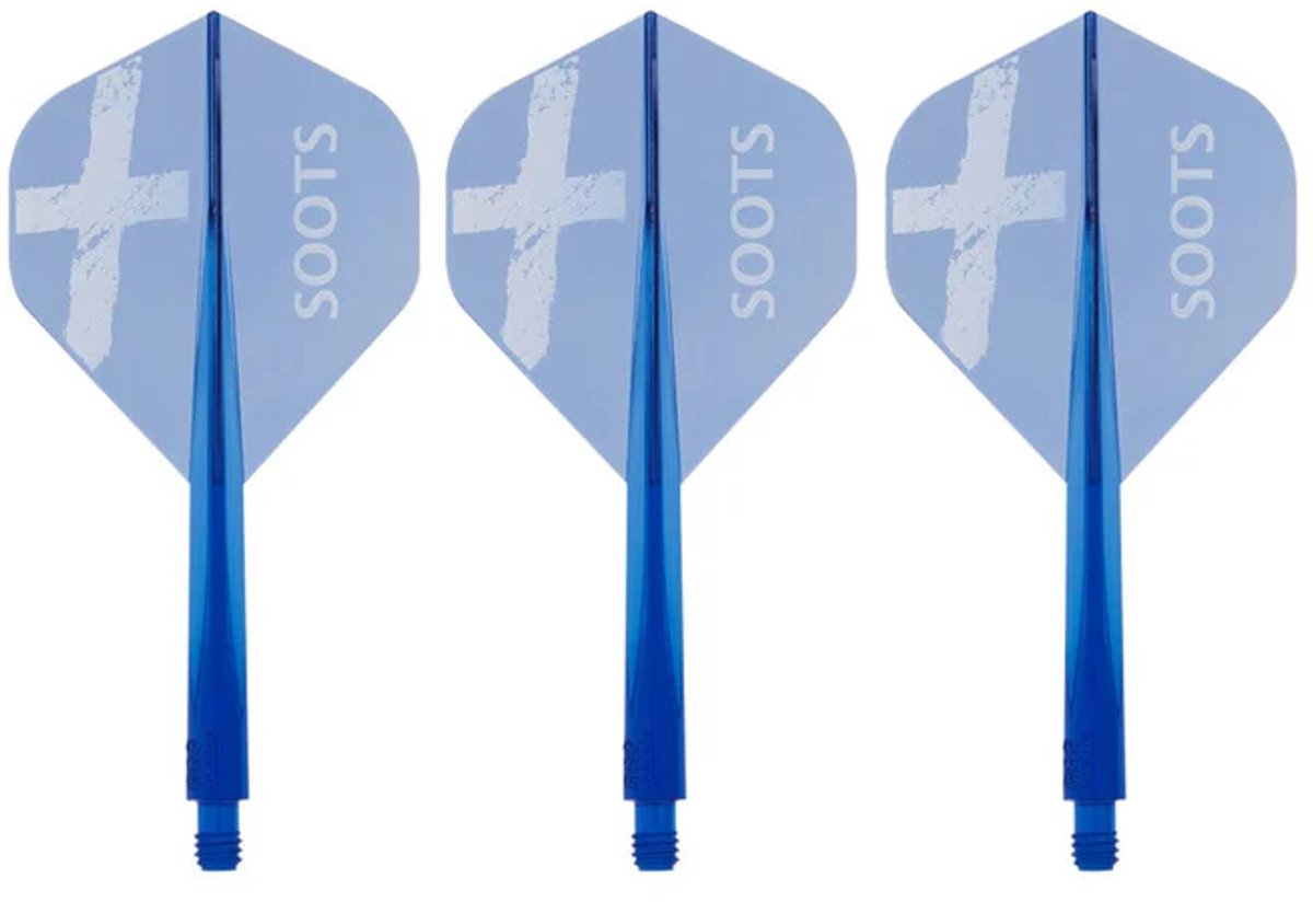 Condor AXE Flight System Standard Alan Soutar Clear Blue - Dart Flights Long