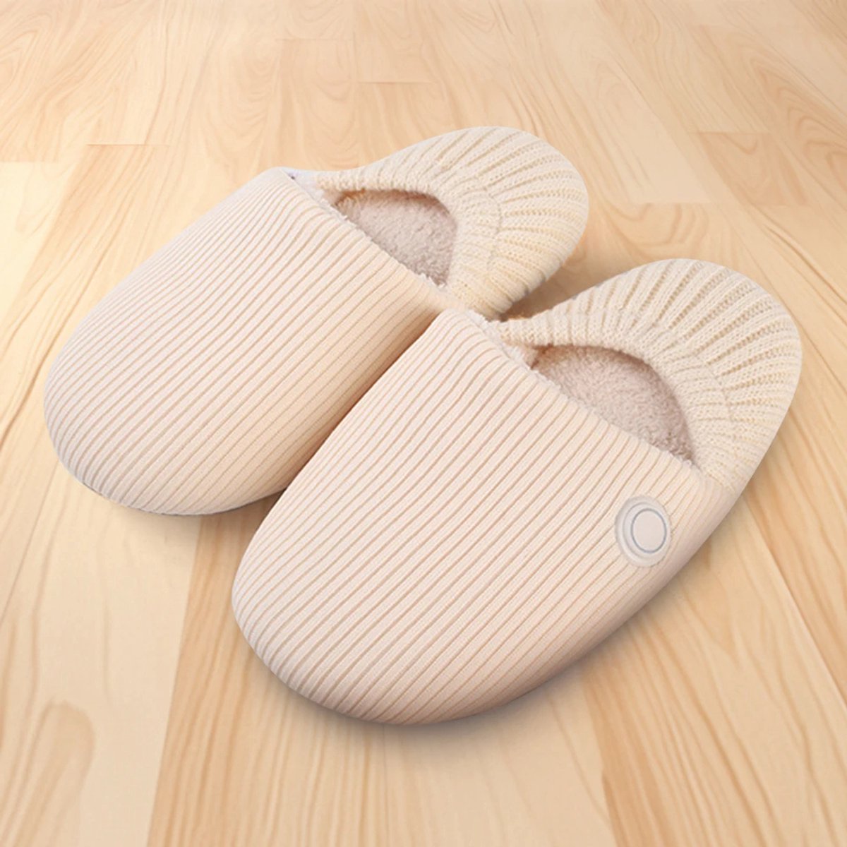 Elektrische Verwarmde Pantoffels –Unisex Voetwarmerschoenen Maat S (34-39) –Oplaadbare Thermische Sloffen met 3 Warmtestanden tegen Koude Voeten